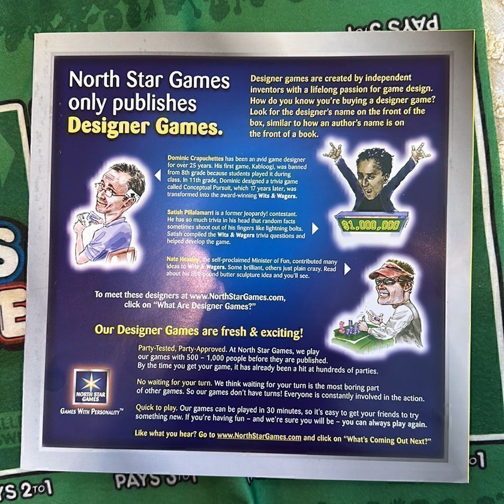 Wits & Wagers Party Game Brainless Trivia Shameless Fun - Picture 5 of 6